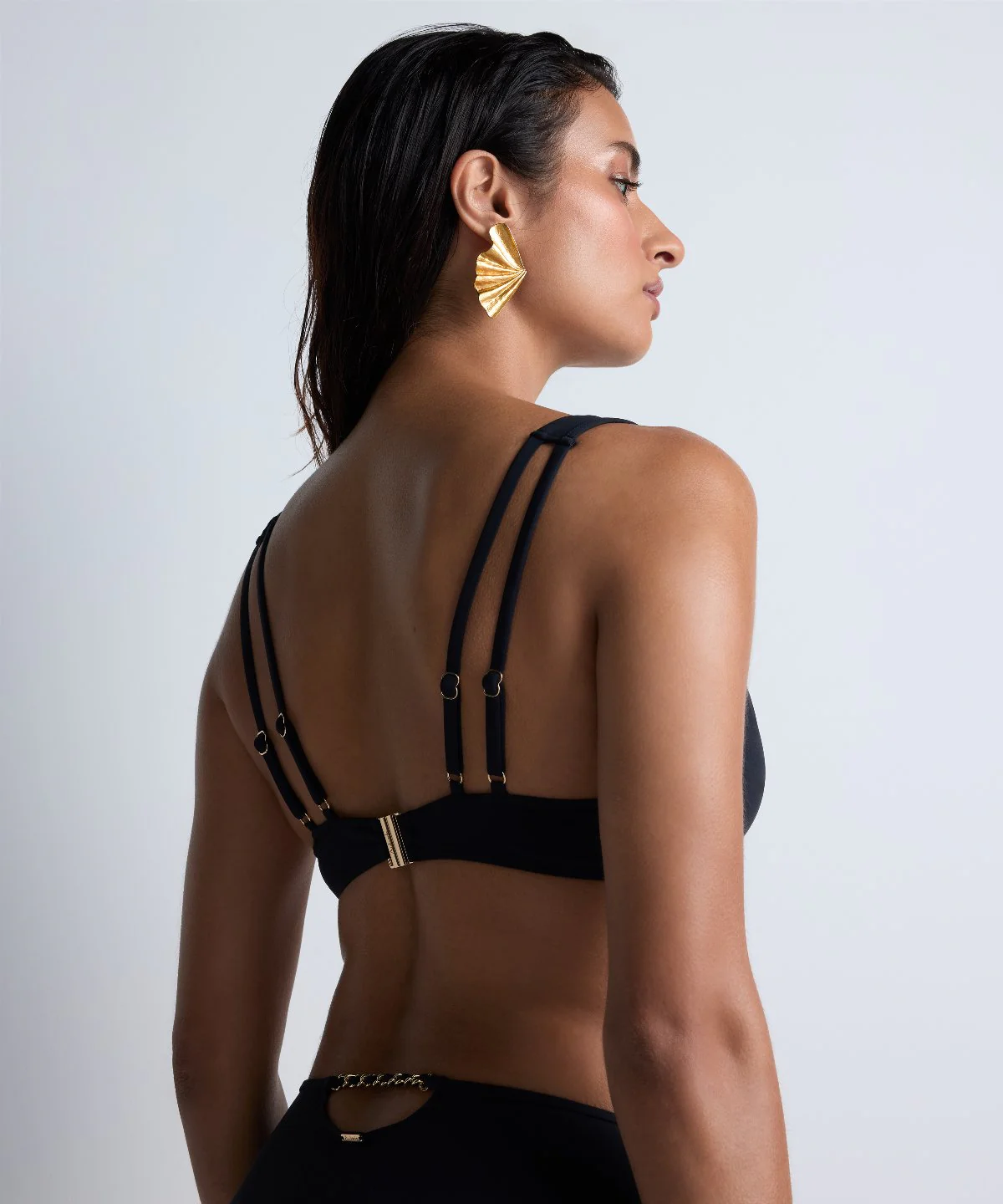 Sparkling Treasure Haut de maillot de bain Triangle mono-armature Black - Image 6