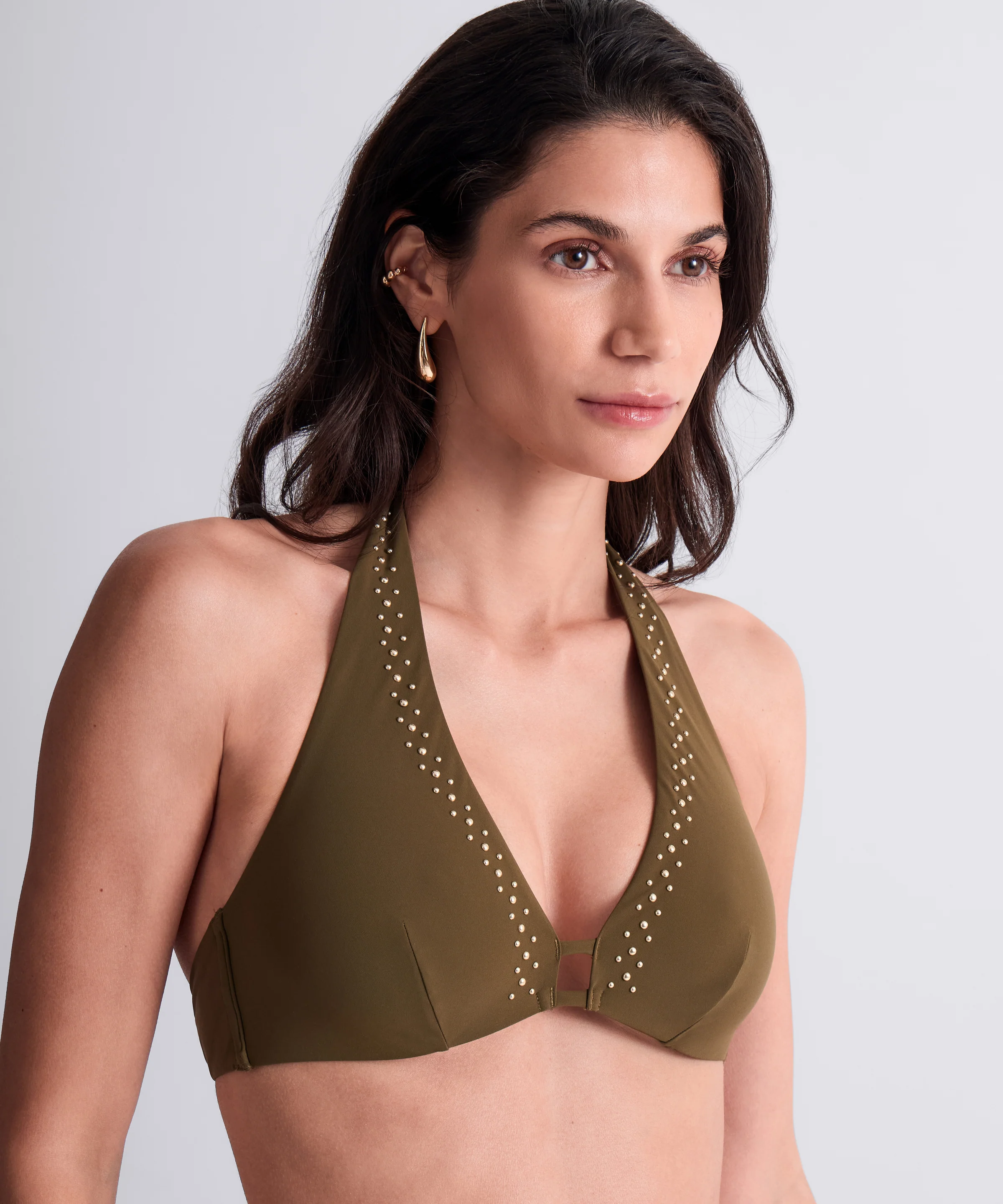 Summer Stars Haut de maillot de bain Triangle Khaki - Image 2