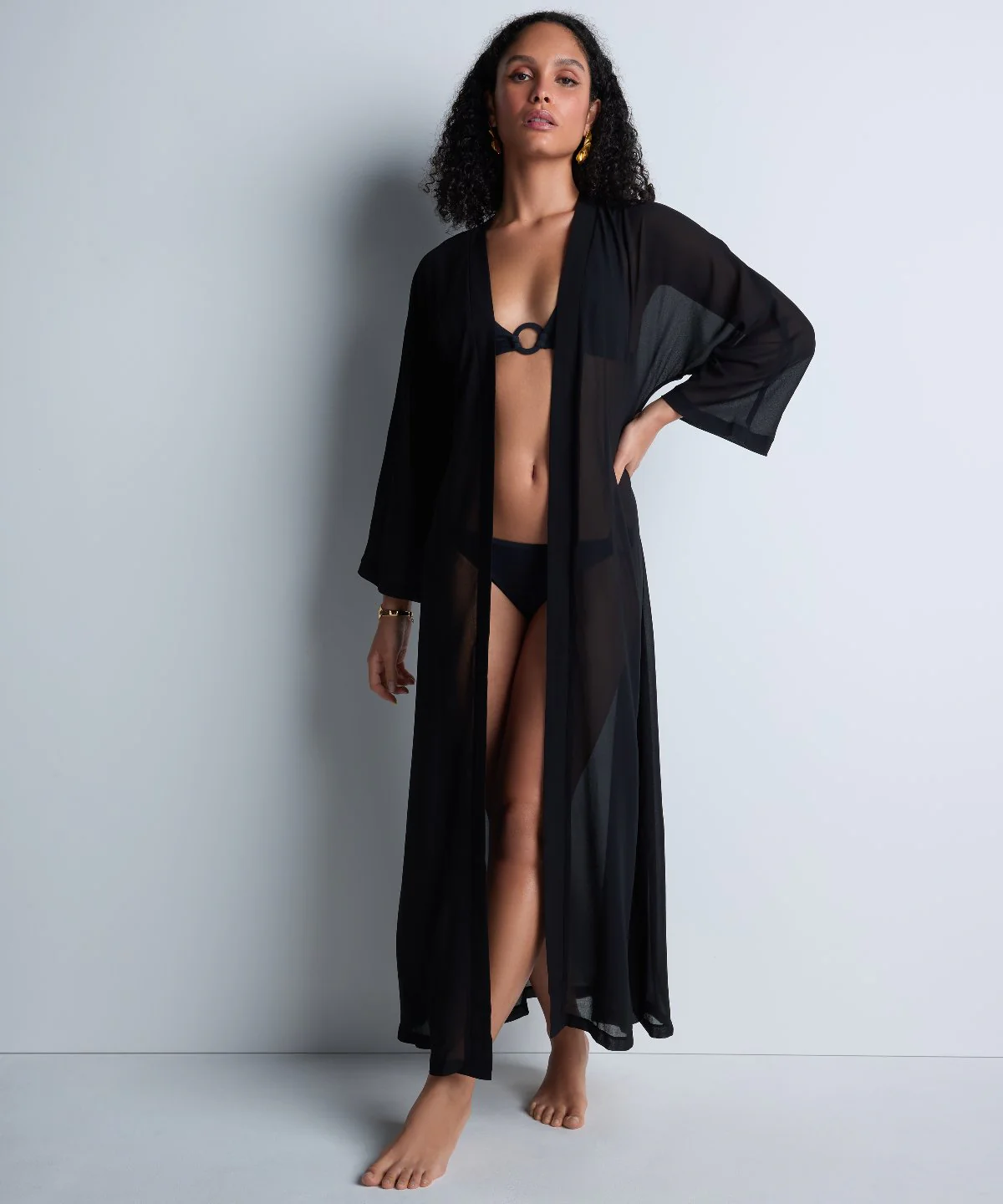 Beach Walk Kimono Black - Image 3