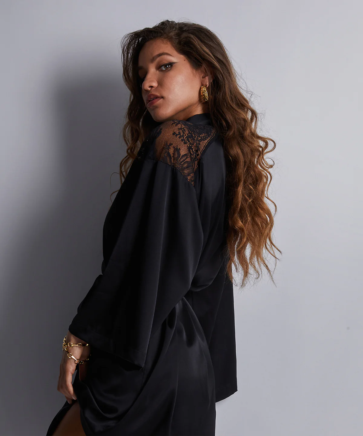 Midnight Whisper Kimono Noir - Image 4