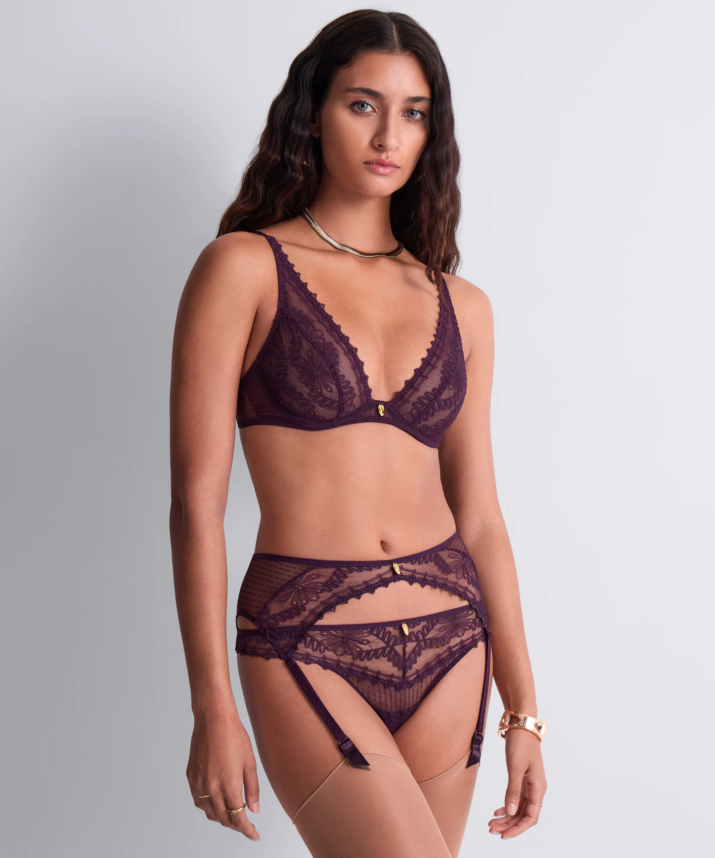 Mystery of Love Soutien-gorge Triangle avec armatures Plum - Image 3